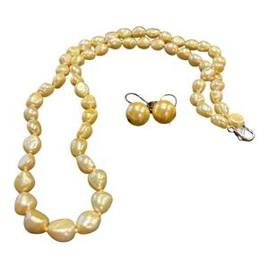 Freshwater pearls gorgeous dark champagne color sterling silver 925 clasp. JB1